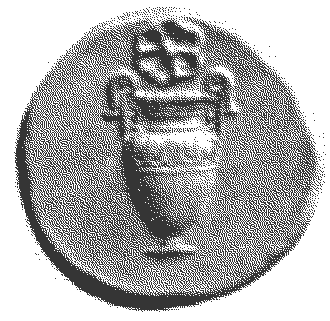 Ancient coin engraving of a vase